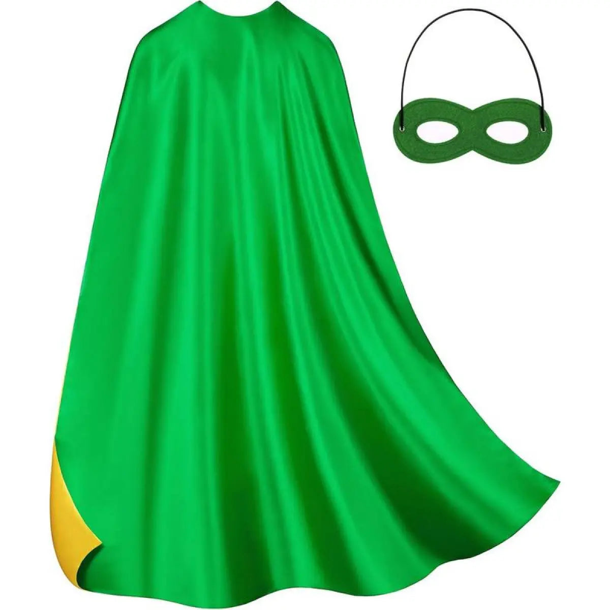 Reversible Superhero Cape and Mask Set for Halloween Parties and Costume Events