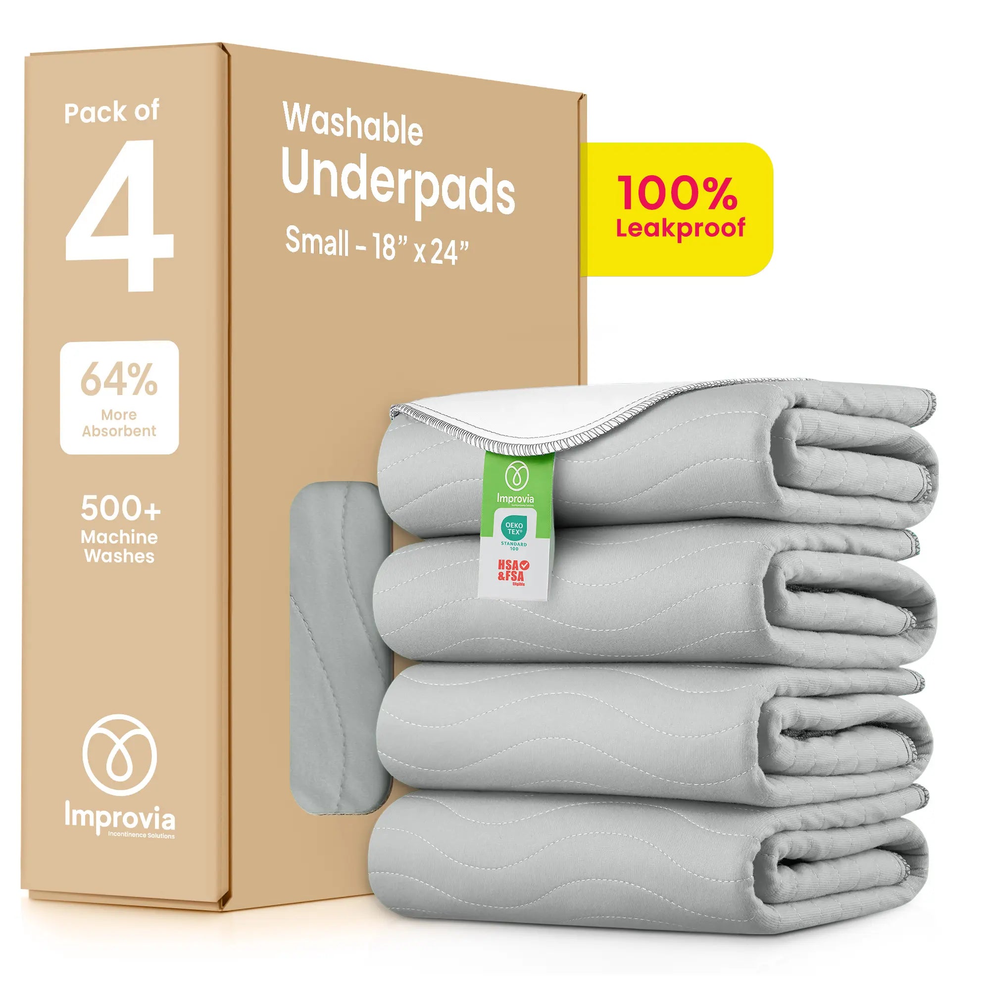 Reusable Waterproof Underpads - Heavy Absorbency Leakproof Pads for Bed, Couch & Floor