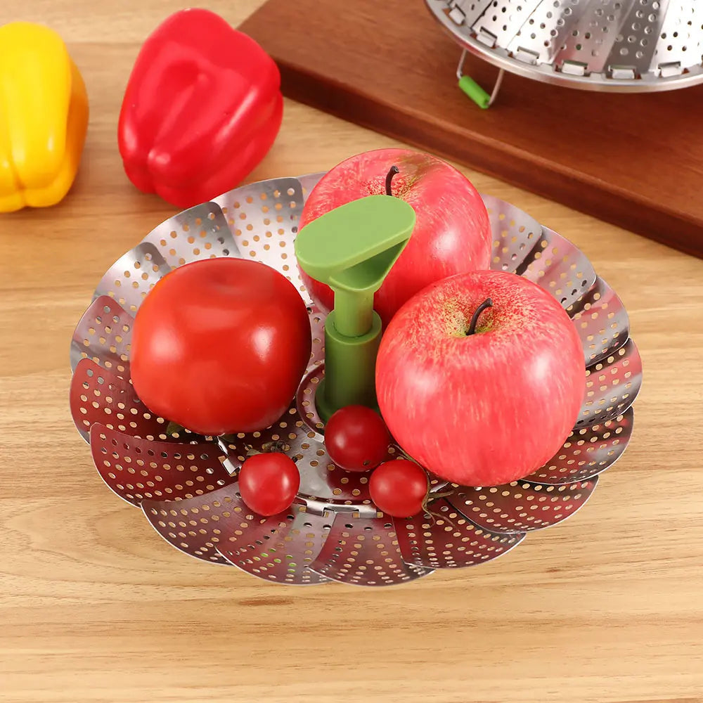 Expandable Stainless Steel Vegetable Steamer Basket for Healthy Cooking and Easy Kitchen Prep