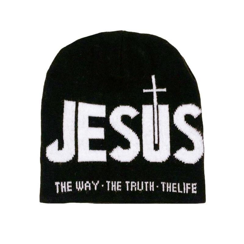Christian Jesus Faith Knit Beanie for Winter Streetwear and Cold Weather Outfits