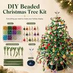 DIY Beaded Christmas Tree Kit for Mini Tabletop Holiday Decor