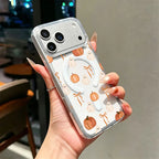 Cute Ghost Pumpkin Bow Halloween Phone Case with Magnetic Ring Stand