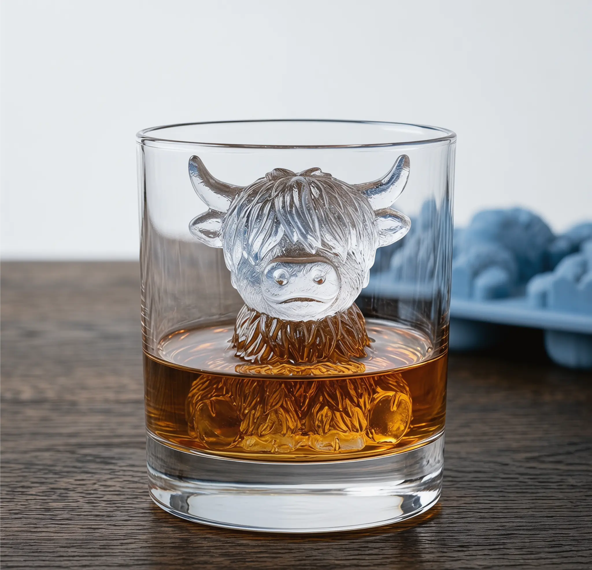 Mini Highland Cow Silicone Ice Cube Mold for Drinks and Parties