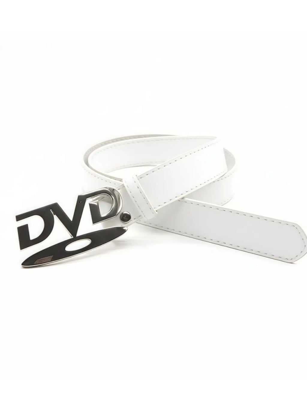 Unisex Y2K Punk Belt with Retro DVD Letter Buckle for Jeans & Dresses