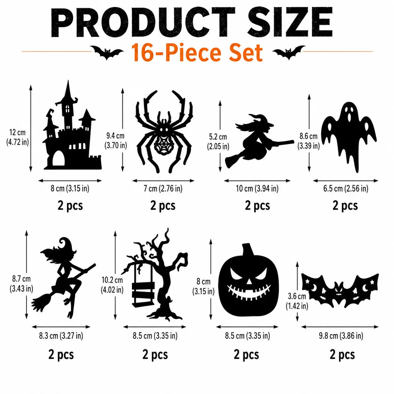 Halloween LED Silhouette Wall Decor Set for Spooky Home Party Decorations