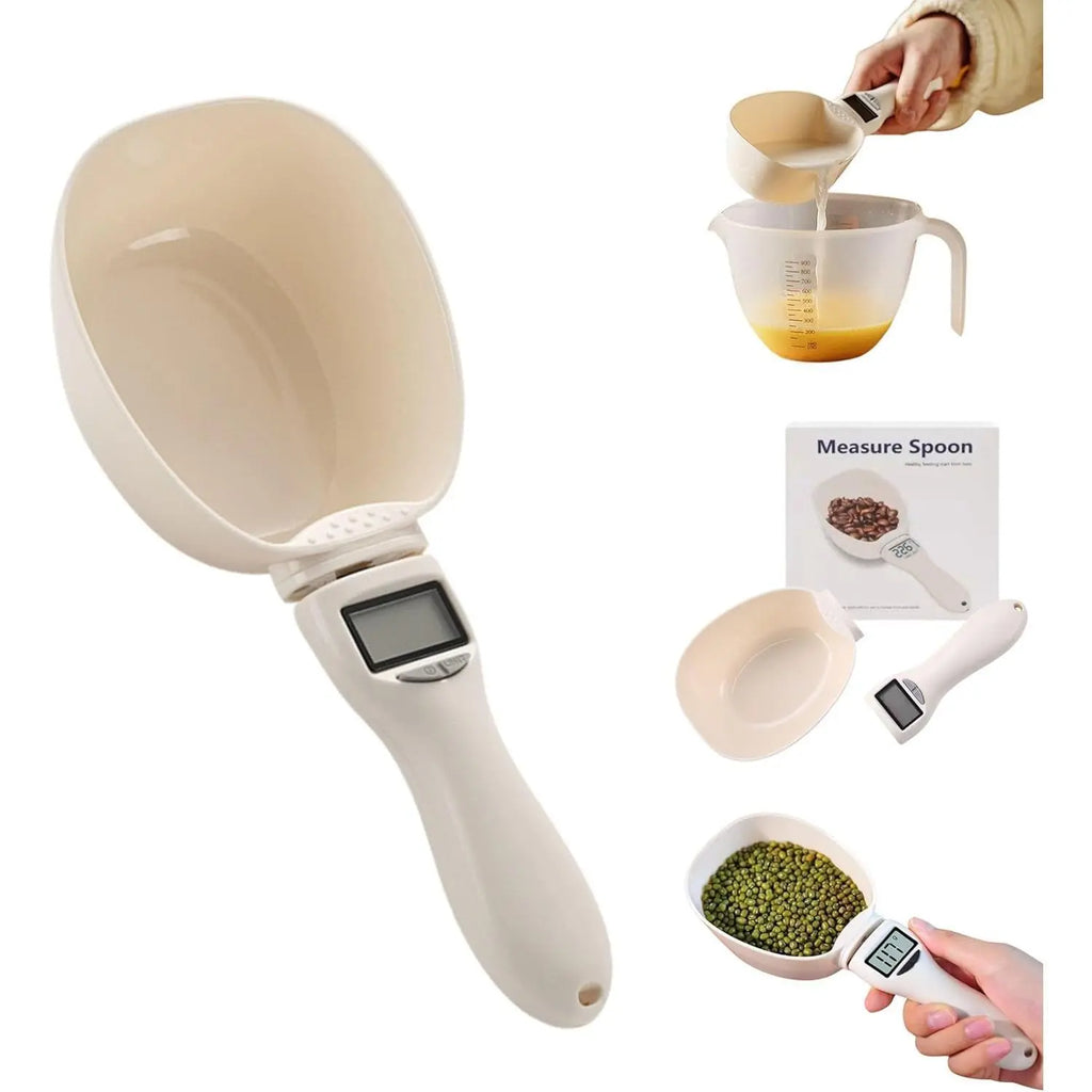 Digital Measuring Scoop Scale for Cooking Baking Pet Food and Kitchen Prep