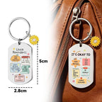 Inspirational Daisy Slogan Keychain for Encouragement Gifts and Everyday Positive Reminders