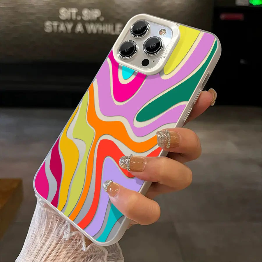 Abstract Wavy Pattern Phone Case with Modern Style for Trendy Everyday Protection