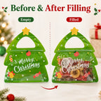 Christmas Tree Candy Bags with Handles for Holiday Treats Party Favors Gifts
