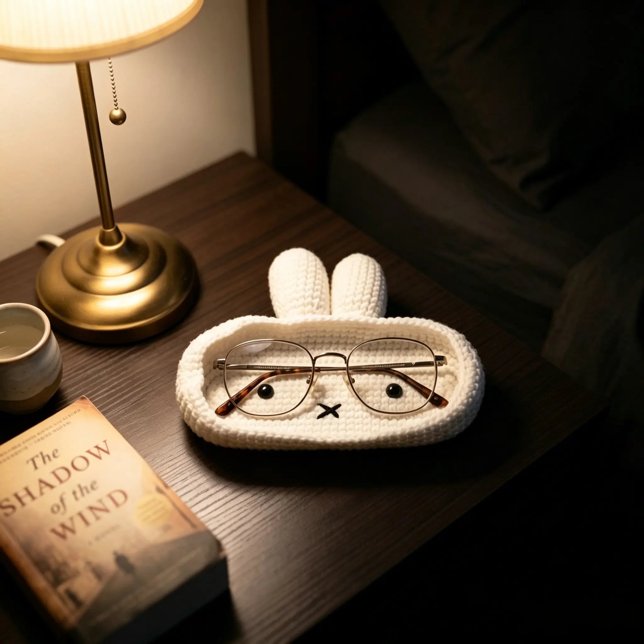 Cute Crochet Animal Glasses Holder for Stylish Eyewear Storage and Desk Decor