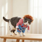 Scary Killer Doll Pet Costume for Small Dogs Cats Halloween Cosplay Parties