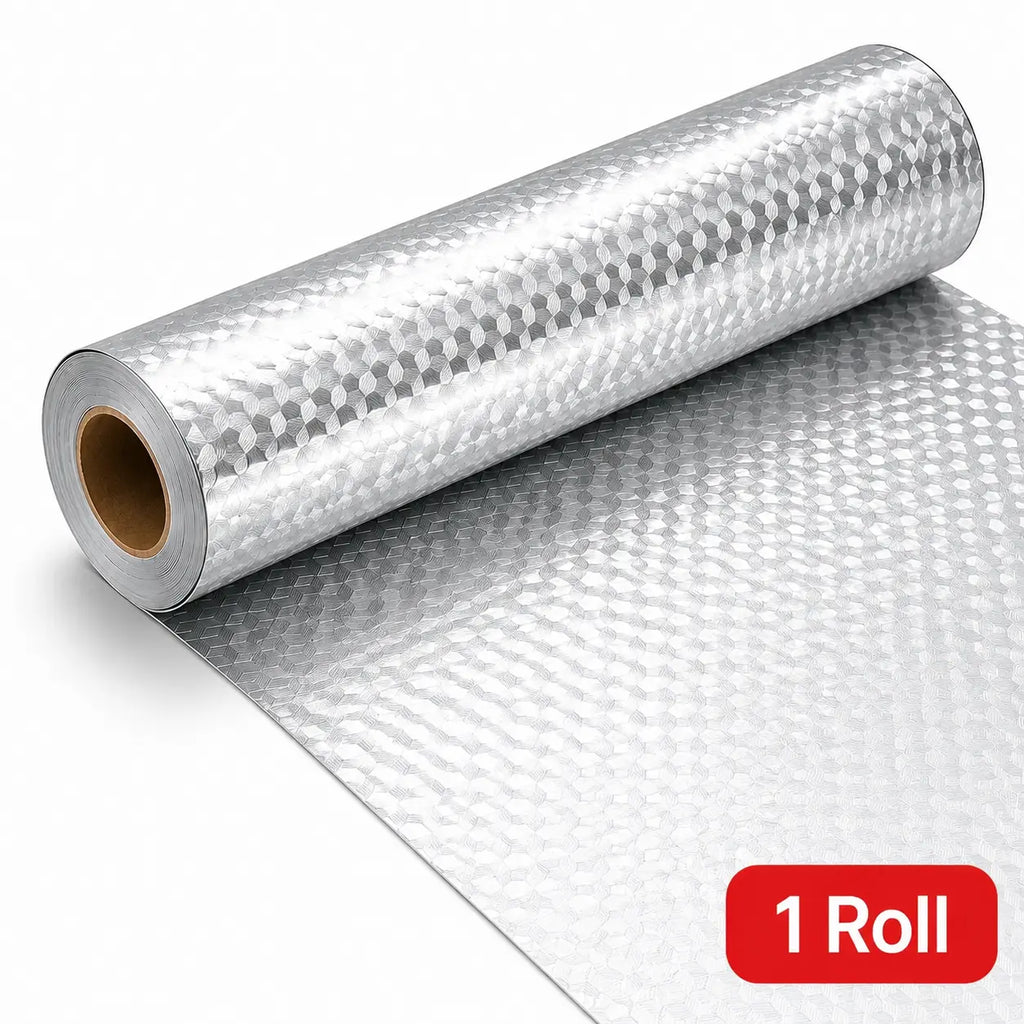 Self Adhesive Aluminum Foil Backsplash Wallpaper for Easy Kitchen Surface Protection
