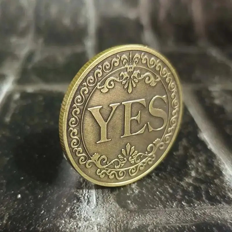 Yes No Decision Coin Double Sided Choice Maker Gift for Friends Family and Daily Fun