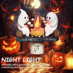 Ghost Campfire Flickering Night Light for Halloween Room Decor