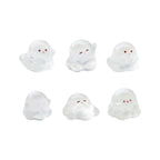 Mini Ghost Figurines Halloween Resin Decor Set for Shelves Fairy Gardens and Parties