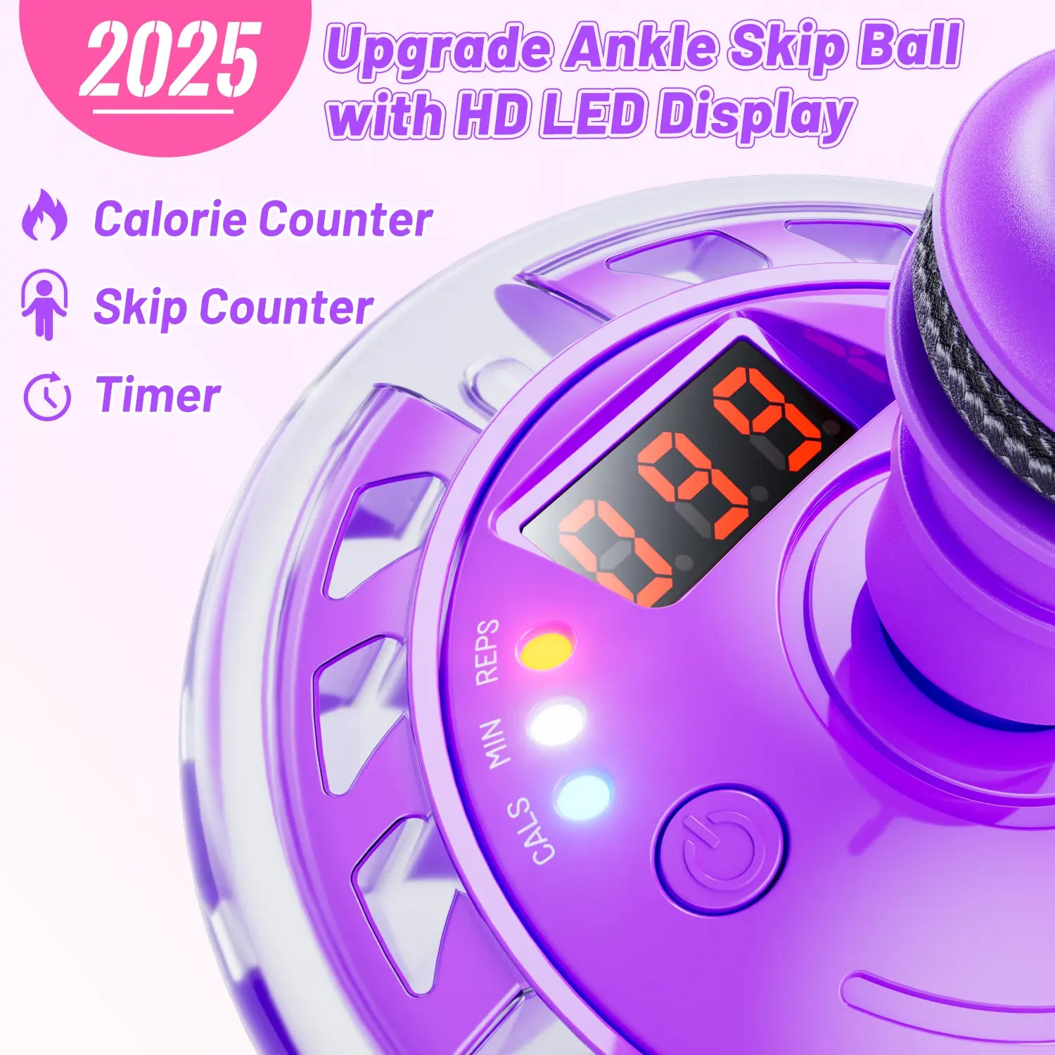 3-in-1 Kids Skip Ball with Timer Fitness Toy for Active Outdoor Play