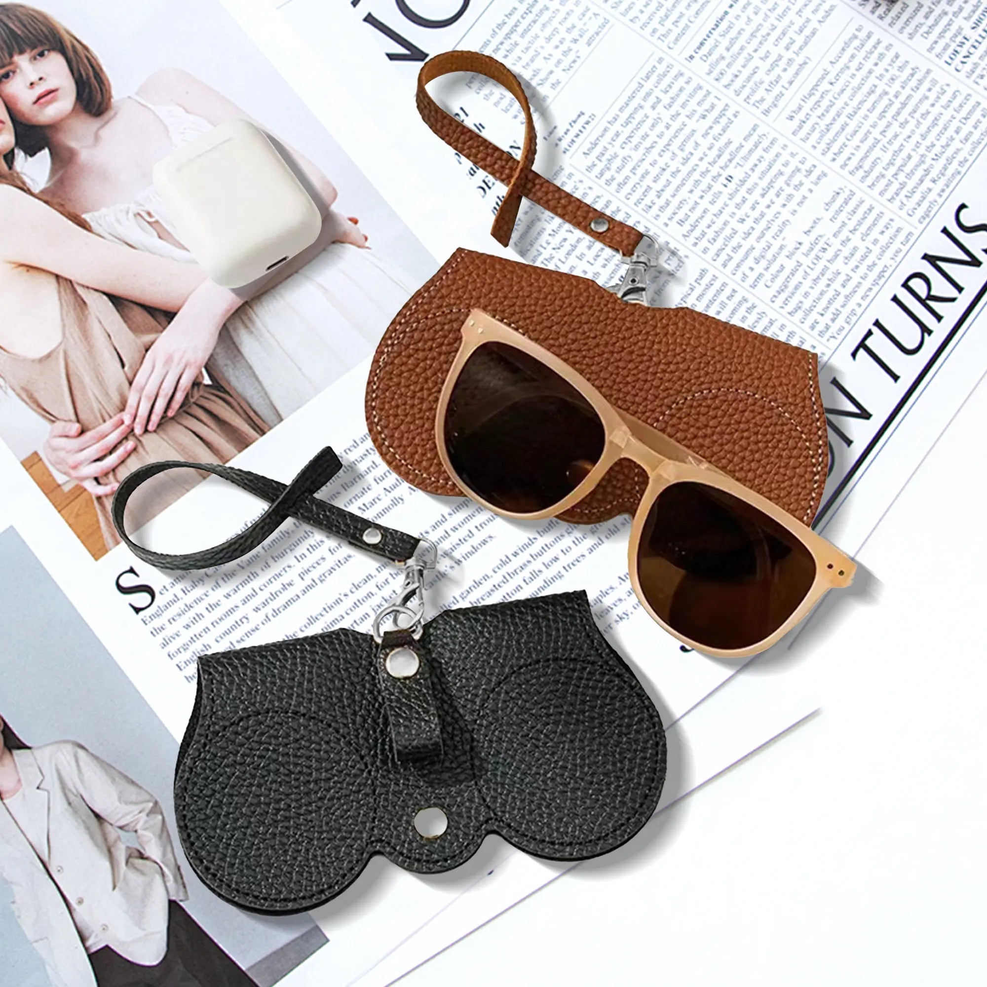 Portable Sunglasses Case with Belt Clip for Travel and Everyday Carry