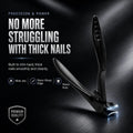 Metal Toenail Clippers for Adults, Long-Handled Curved Head with Catcher, Ultra-Sharp Heavy-Duty for Thick Nails