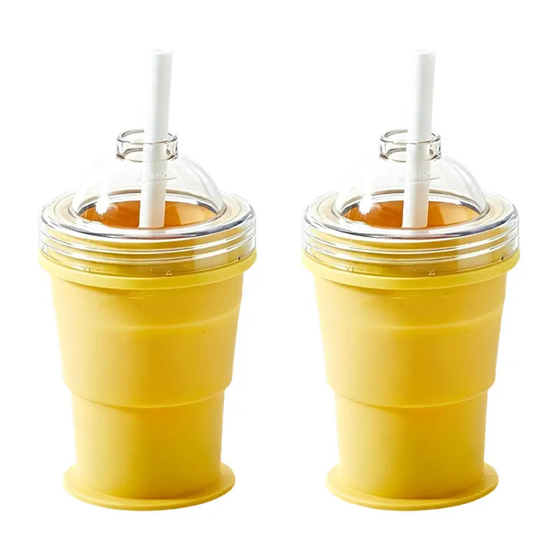 Folding Silicone Ice Hockey Cup & Spherical Ice Cube Mold