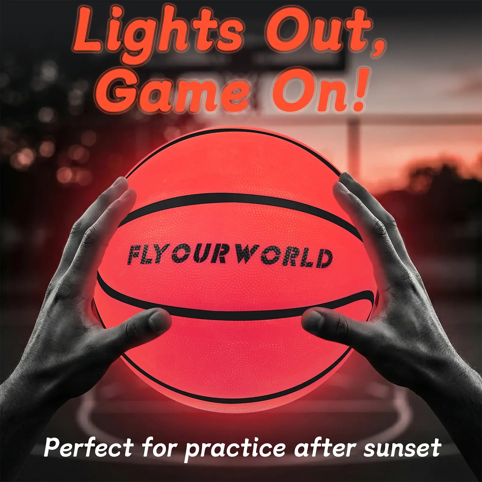 Glow-In-The-Dark LED Basketball for Night Games and Gifts