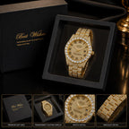 Luxury Iced Out Rhinestone Watch for Hip Hop Style and Statement Outfits