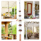 Metal Pagoda Wind Chimes for Outside - Copper Feng Shui Wind Bell for Home Yard Outdoor Decoration,Memorial windchimes Gifts,Garden Hanging Decor,Japanese Handmade