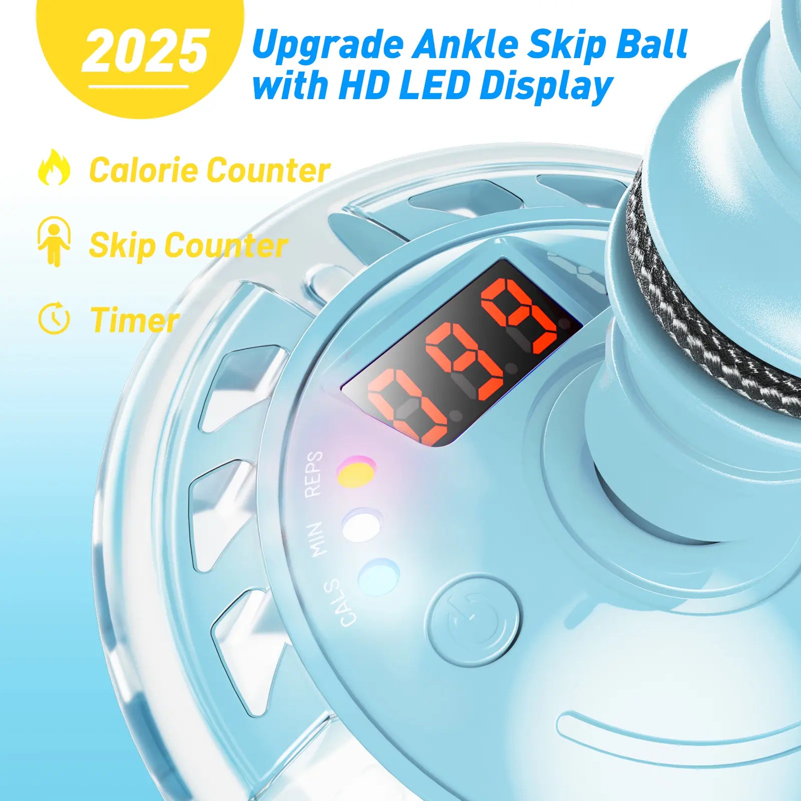 3-in-1 Kids Skip Ball with Timer Fitness Toy for Active Outdoor Play
