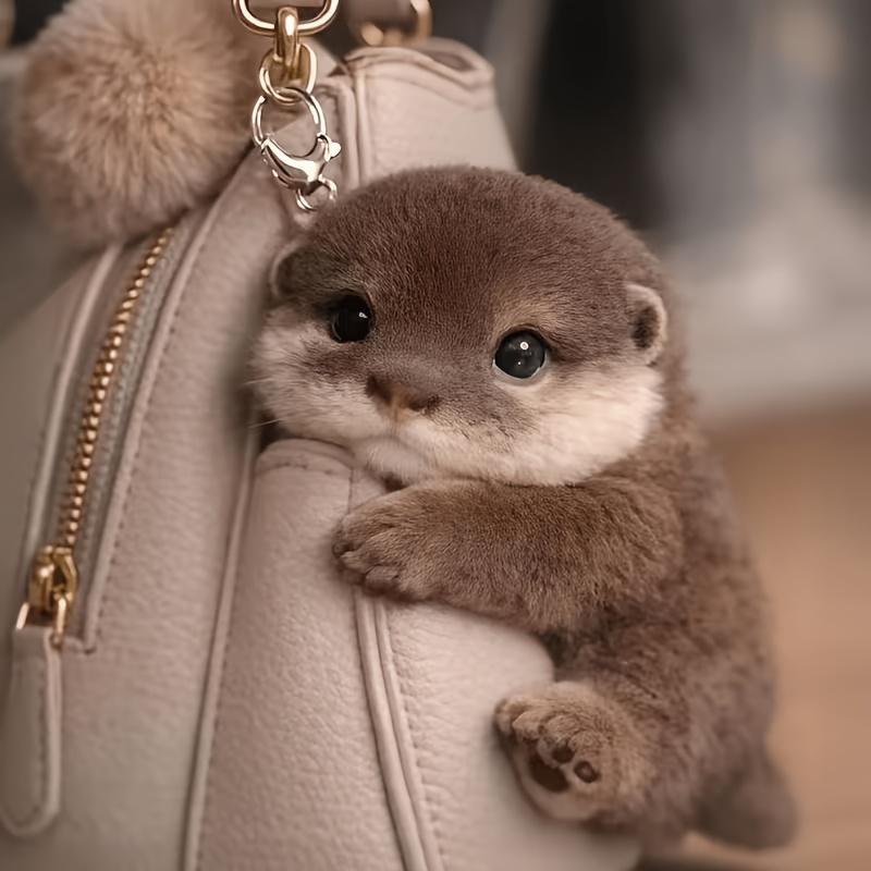 Viral Vibe Soft Plush Otter Keychain Realistic Stuffed Animal Bag Charm Lightweight Backpack Pendant  Viral Vibe Soft Plush Otter Keychain Realistic Stuffed Animal Bag Charm Lightweight Backpack Pendant  Viral Vibe Soft Plush Otter Keychain Realist