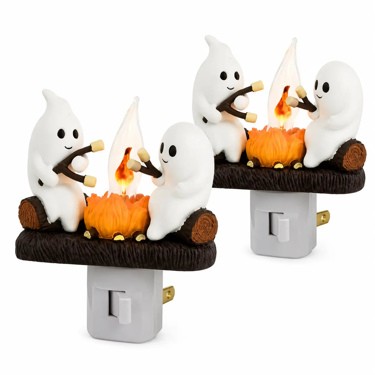Ghost Campfire Flickering Night Light for Halloween Room Decor