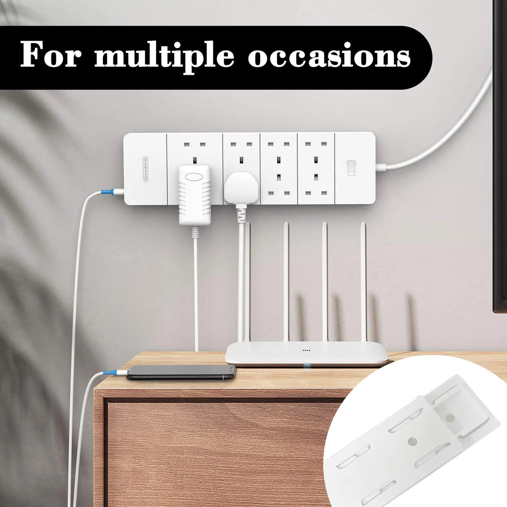 Self Adhesive Power Strip Holder for Easy Cable Organization and Space Saving Setup