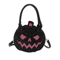 Spooky Pumpkin Crossbody Bag with Spiderweb Stitching for Halloween Party Outfits