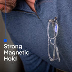 Magnetic Glasses Holder Clip – Secure Eyeglass Holder for Shirts, Jackets