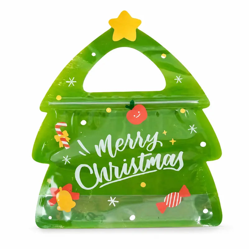 Christmas Tree Candy Bags with Handles for Holiday Treats Party Favors Gifts