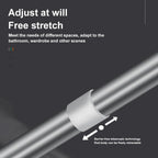 Drill-Free Adjustable Tension Rod for Closet Storage and Laundry Organization
