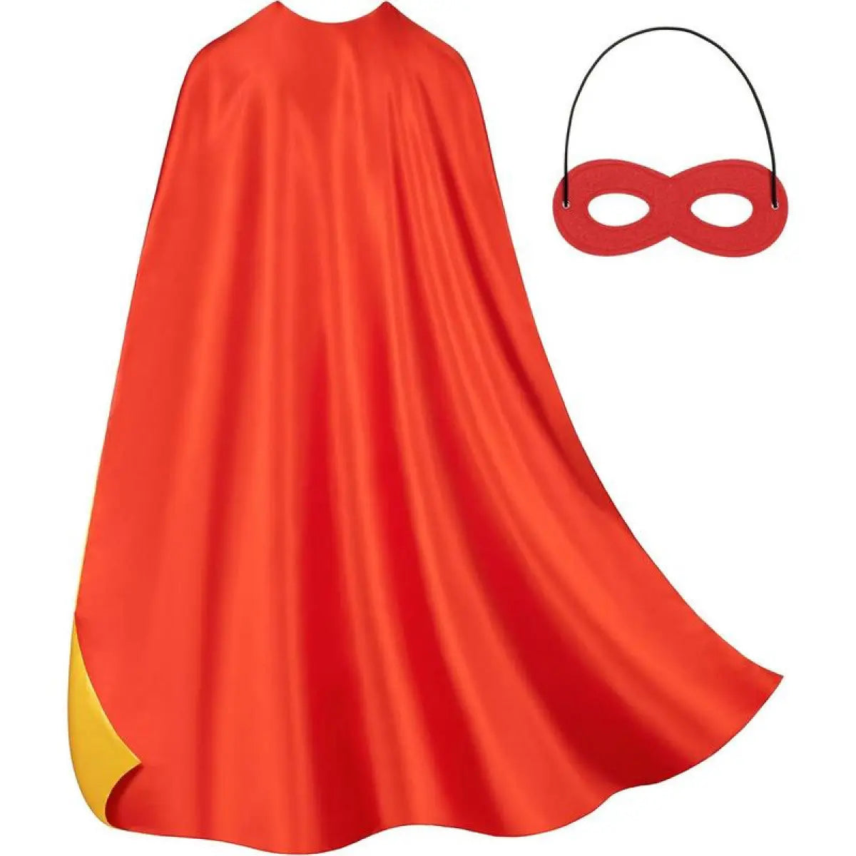 Reversible Superhero Cape and Mask Set for Halloween Parties and Costume Events