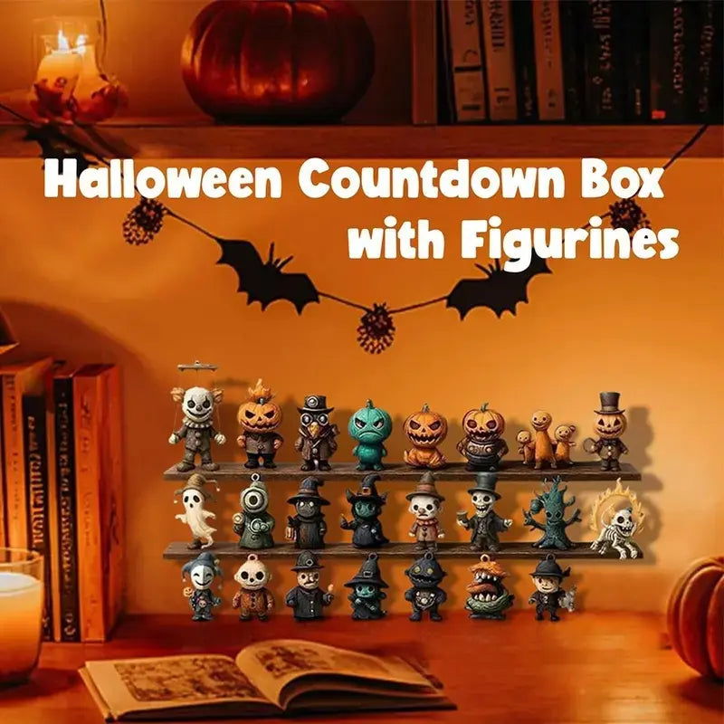 Halloween Countdown Advent Calendar Blind Bag Figurine Set for Horror Fans