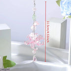 Crystal Lily Car Suncatcher Charm Handmade Boho Rearview Mirror Decor Gift