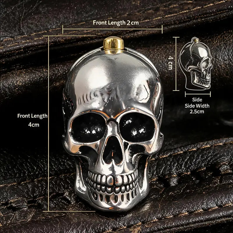 Heavy Duty Skull Keychain for Gothic Biker EDC and Everyday Carry