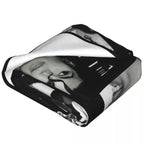 Pop Music Legend Photo Collage Blanket for Retro Fan Room Decor