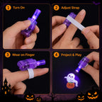 Halloween Finger Projector Rings Set for Trick or Treat Party Favors