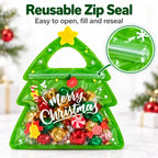 Christmas Tree Candy Bags with Handles for Holiday Treats Party Favors Gifts