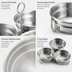 Stainless Steel 3-Cup Egg Poacher Set for Easy Breakfast Cooking
