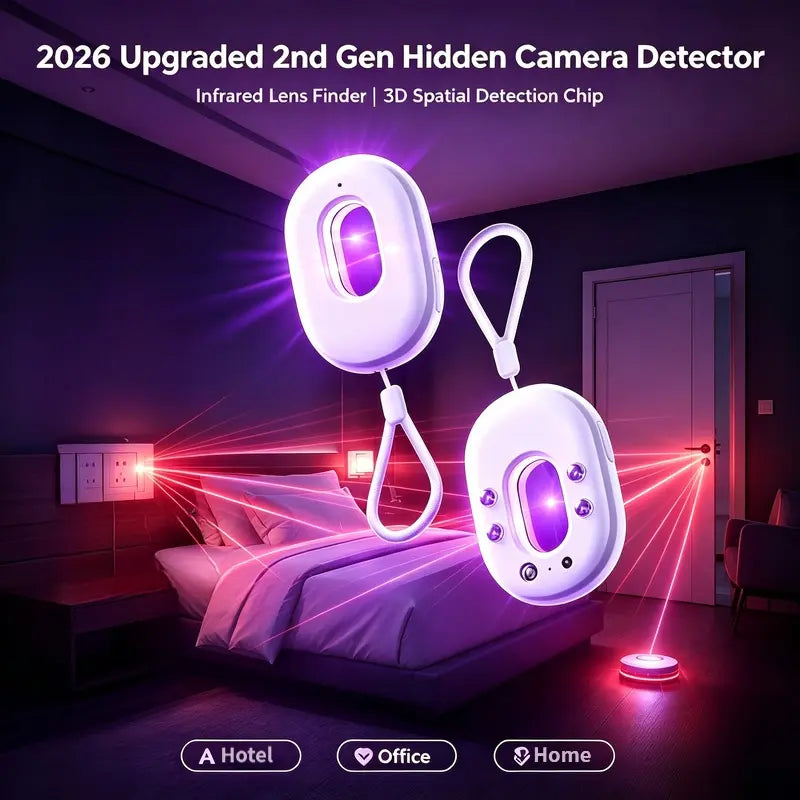 Portable Hidden Camera Detector with Infrared Lens Finder for Travel Privacy Protection