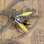 3D Metal Mechanical Bee Puzzle Kit – DIY Steampunk Insect Model, Adult Assembly Collectible, Desk Decor & Gift
