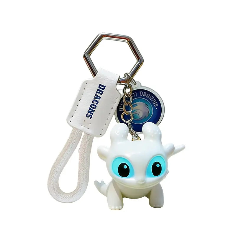 Glow In Dark Mini Dragon Keychain with Moving Wings for Bag Charms