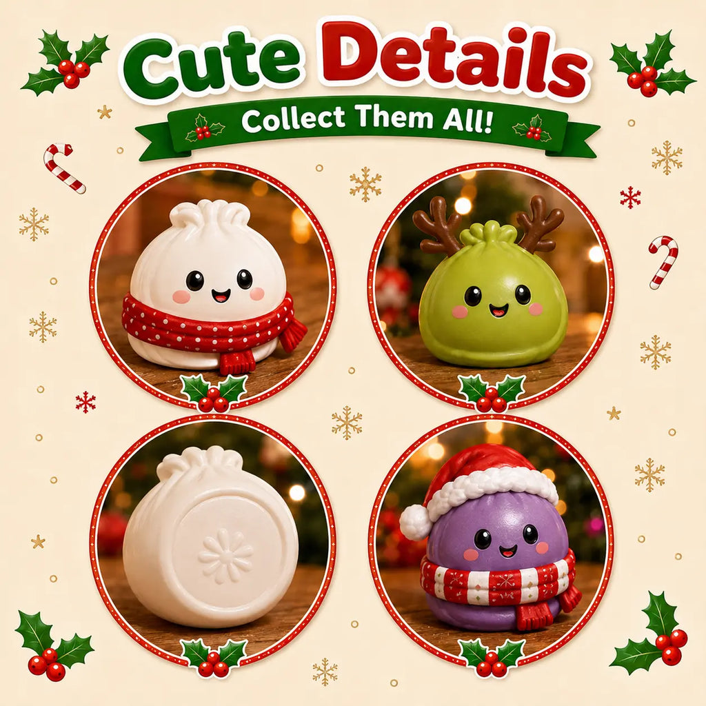 Christmas Dumpling Squishy Advent Calendar 24-Day Holiday Countdown Toy Gift for Kids