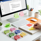 12 Boxes of Glittery Transparent Pull-Out Sticky Notes (960 Sheets Total) – Sparkly Office Stationery with Strong Adhesion, No Residue, Reusable Up to 50 Times per Sheet
