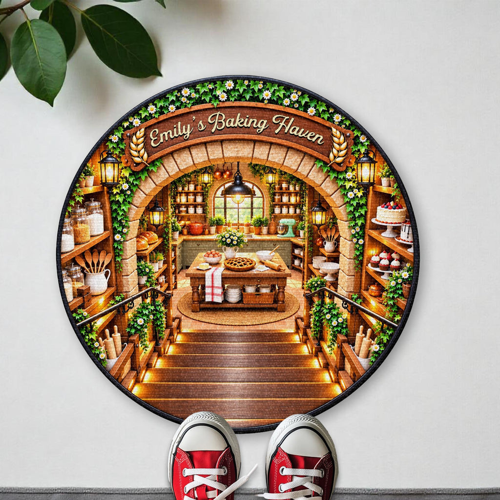Baking Haven, Personalized Custom Shaped Doormat, Gift For Bakers - 6