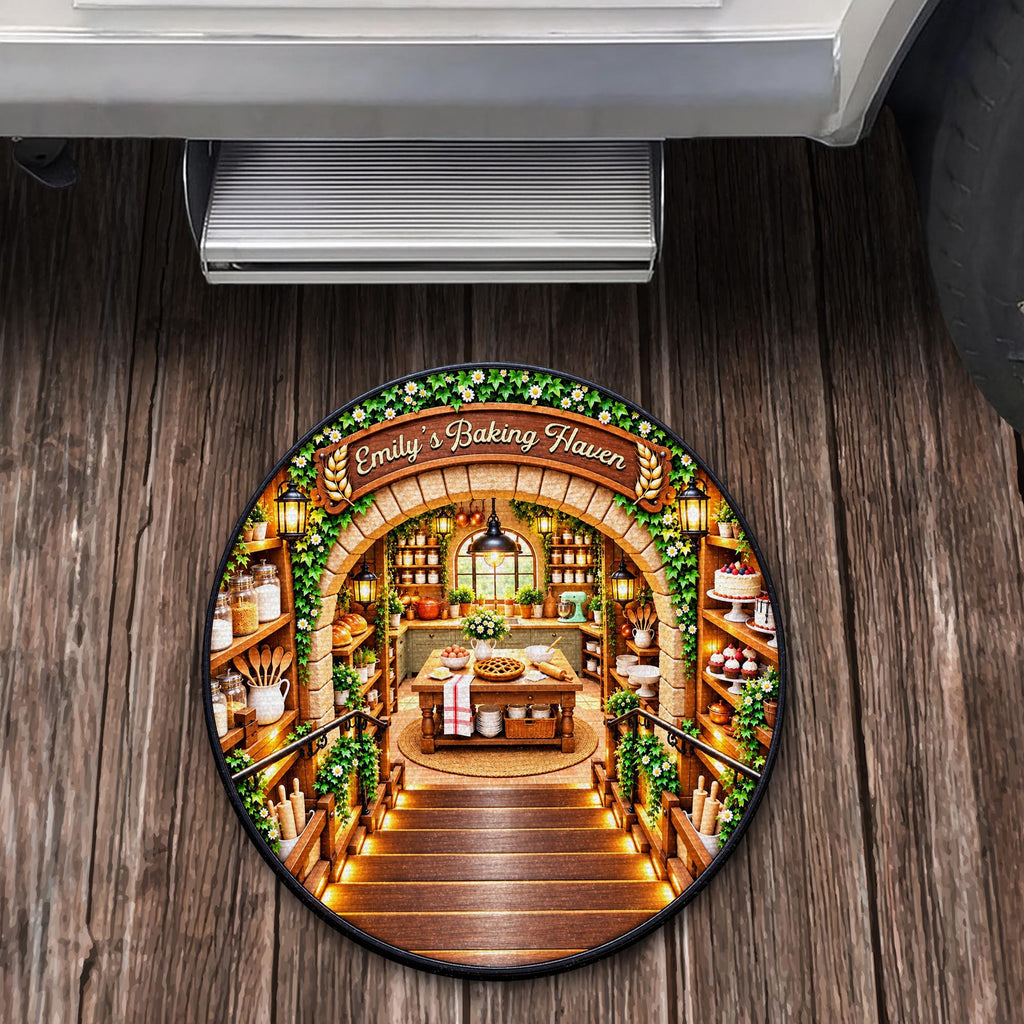 Baking Haven, Personalized Custom Shaped Doormat, Gift For Bakers - 7