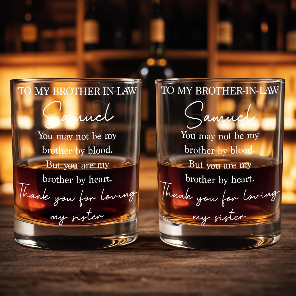 To My Brother In Law, Whiskey Glass, Gift For Him and Whiskey Lovers - 2